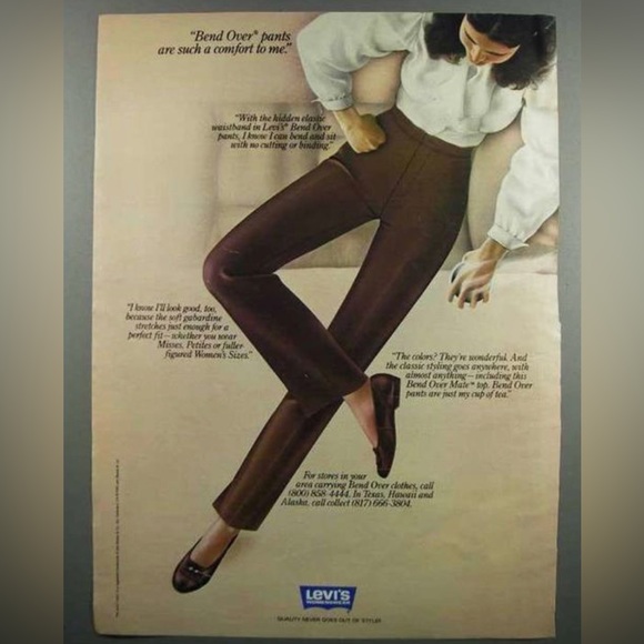 Women’s Vintage High Waisted Levi’s Bend Over Polyester Zip Up Pants Size 12 - Picture 4 of 8